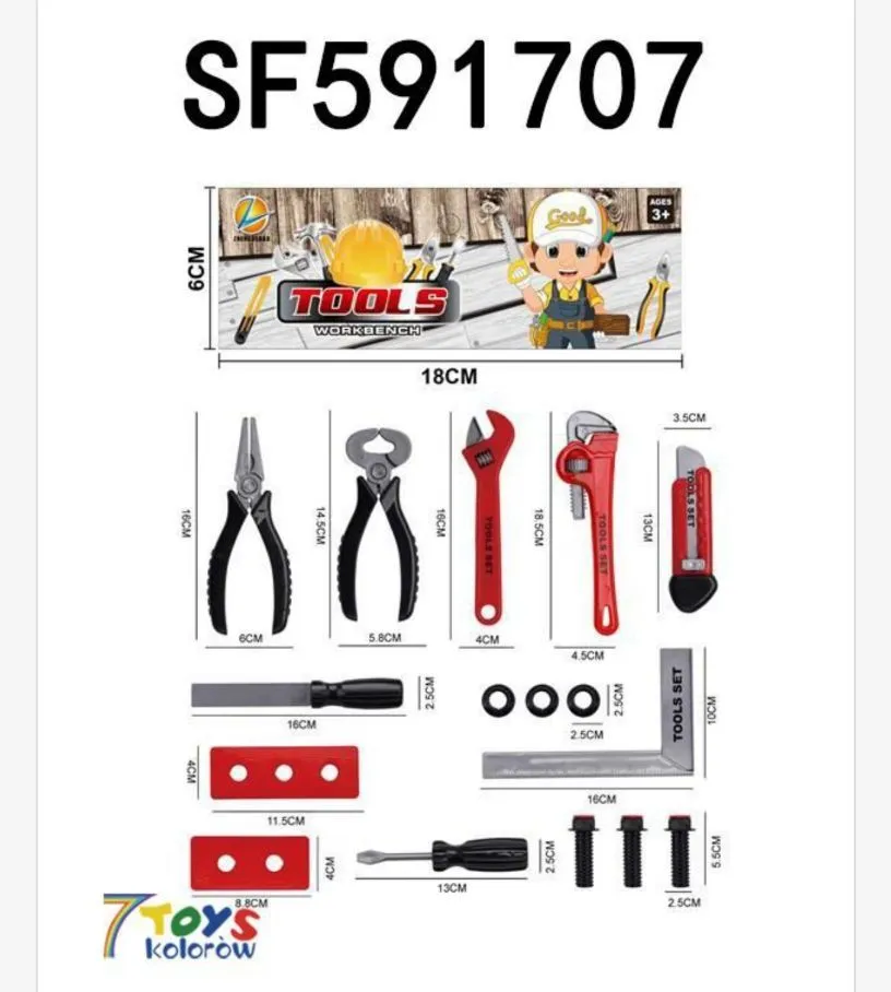 Zabawkowy warsztat narzędziowy Tools Workbench 18cm
