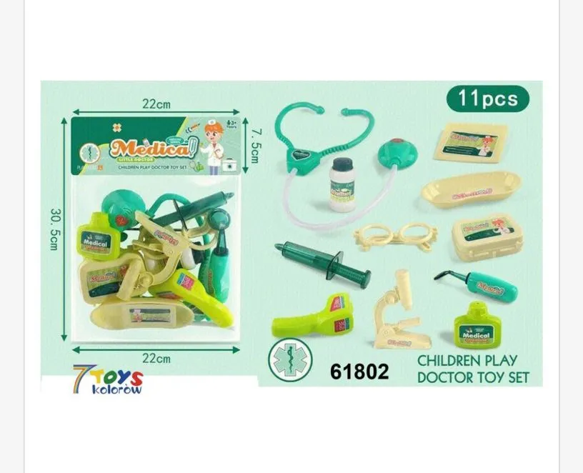 Zabawka Medical Little Doctor Zestaw 11 elementów 22 cm