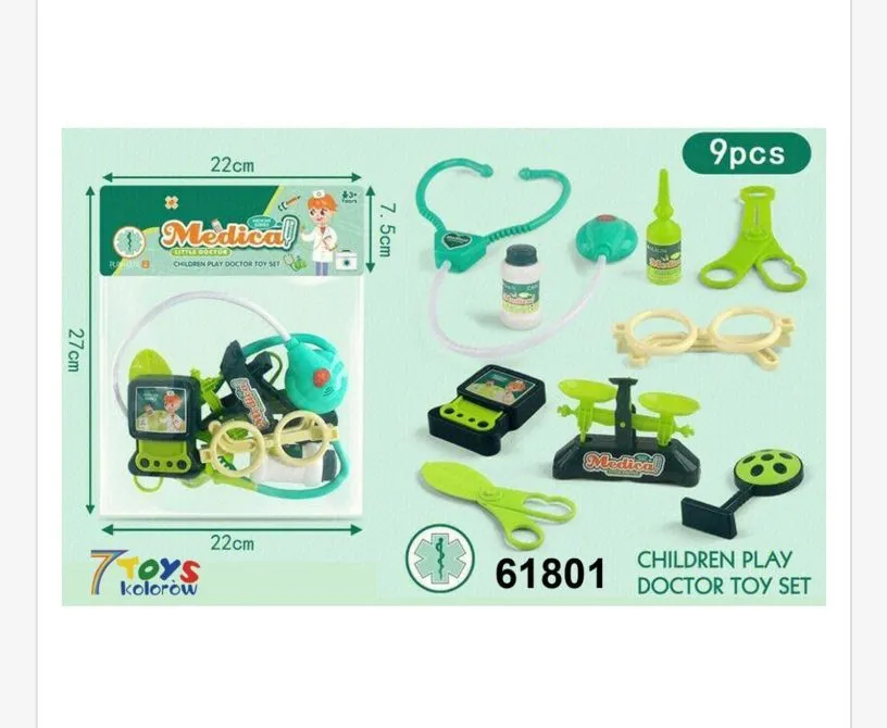 Zabawki Medical Little Doctor Zestaw 9 elementów 22x27 cm
