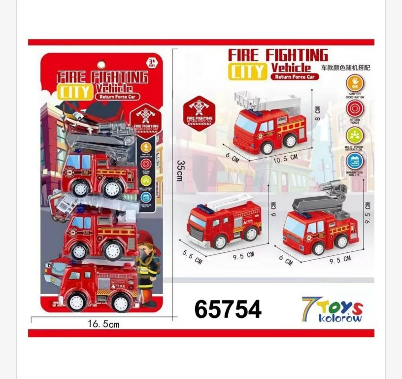 Zabawki Fire Fighting City - zestaw samochodów strażackich