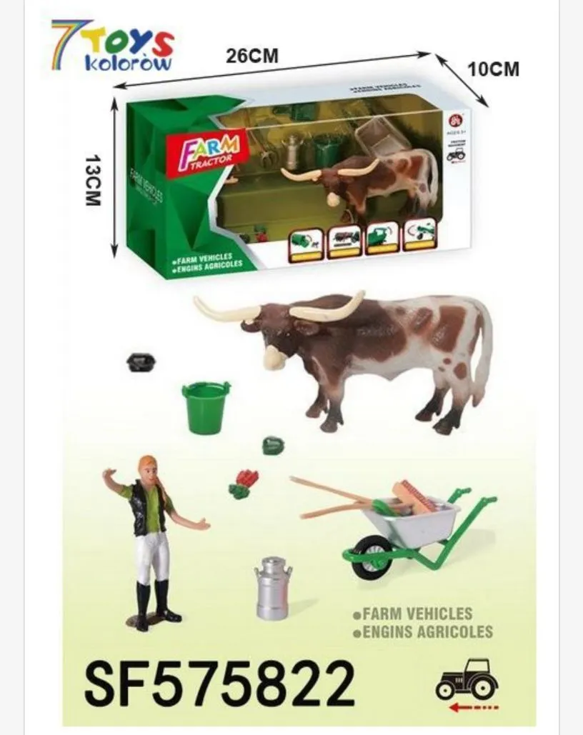 Zestaw zabawek Farm Vehicles traktor z farmą 26cm
