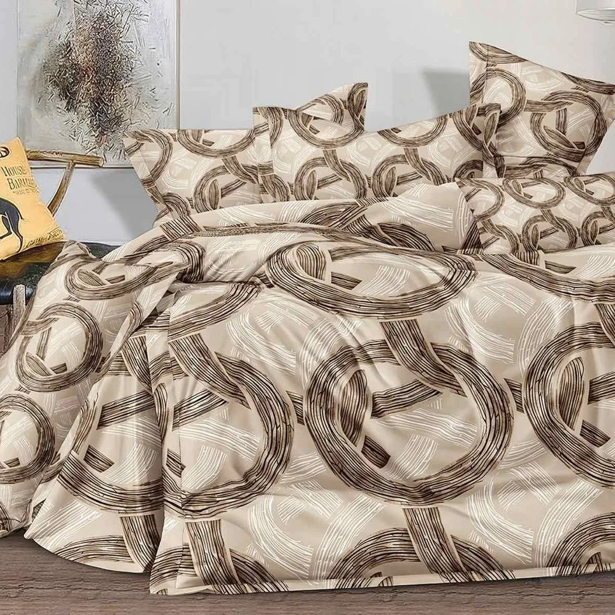 Komplet Pościel Milano 4CZ 160/200 beżowy