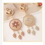 Brelok do kluczy Dreamcatcher złoty z fioletem i białym