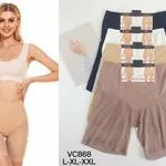 Majtki damskie model VC686 L-XL-XXL, 3 szt. beż/czarny