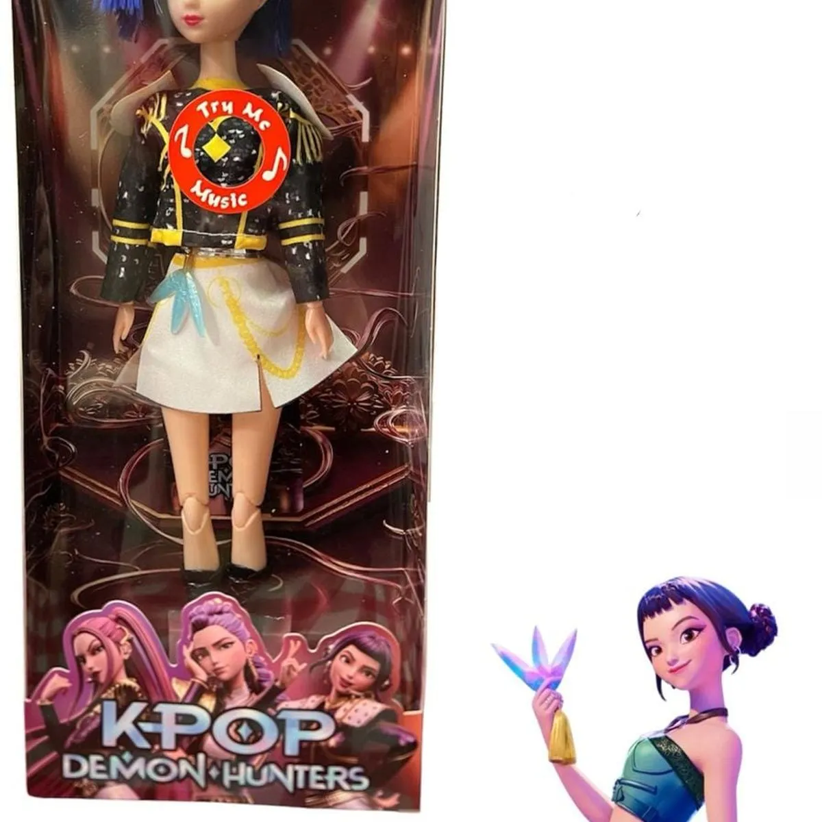 Lalka Kpop Demon Hunters fioletowe włosy