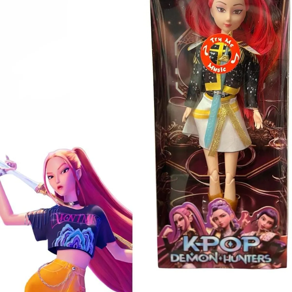 Lalka Kpop Demon Hunters czerwona w pudełku