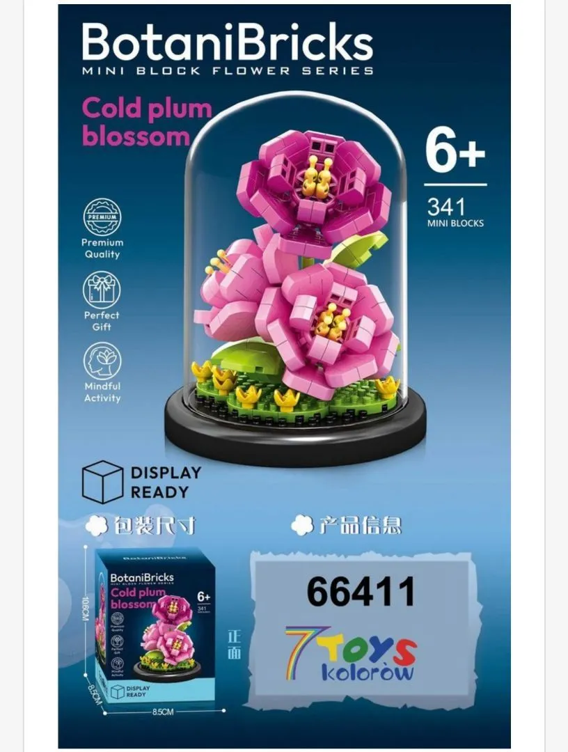 Zestaw klocków BotaniBricks Mini Block Flower Cold Plum Blossom 341 bloków