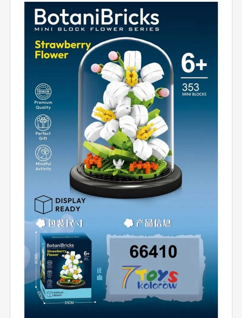 Zestaw klocków BotaniBricks Strawberry Flower 353 el.
