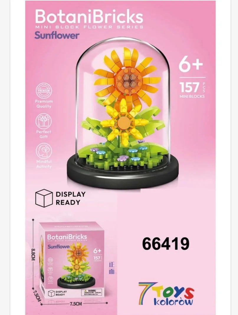 Zestaw klocków BotaniBricks Słonecznik Mini Flower 157 el.