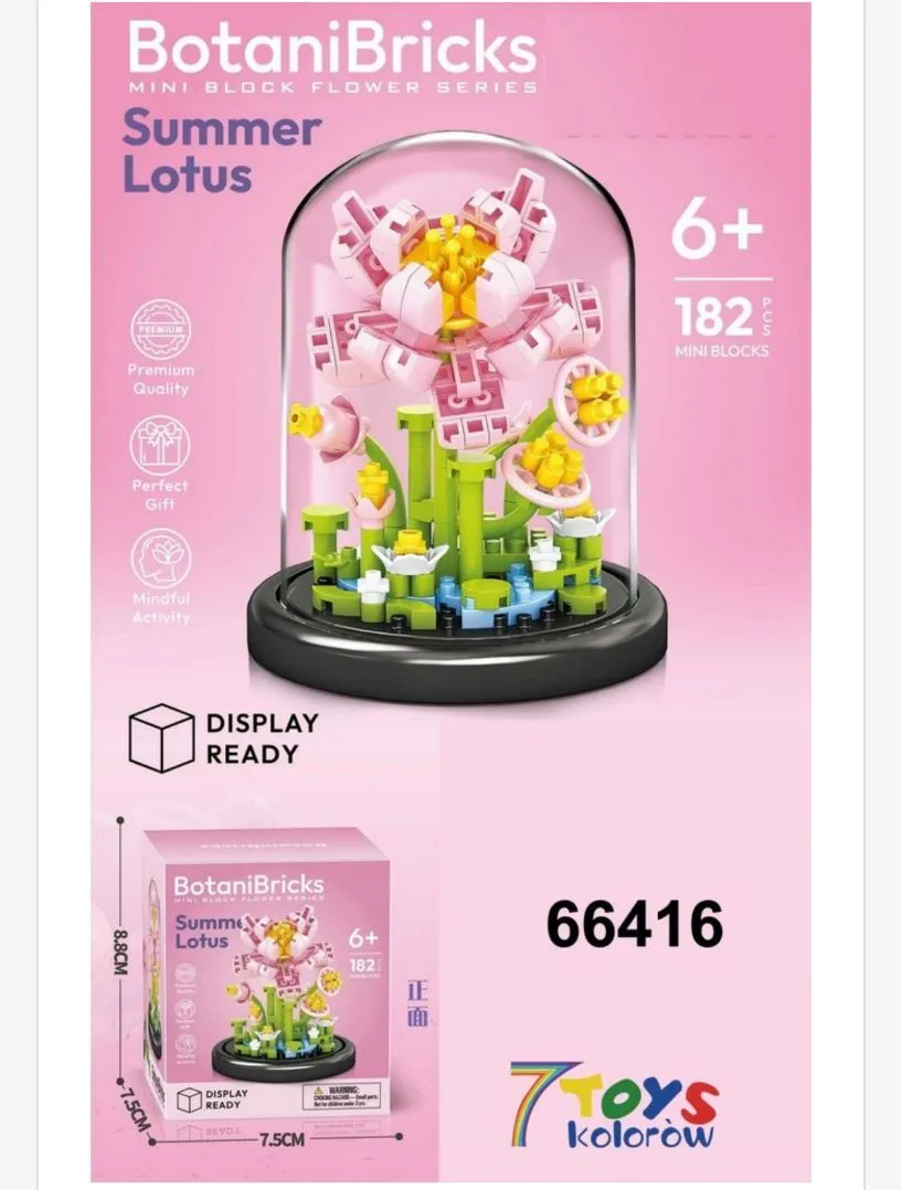 Zestaw klocków BotaniBricks Lotus kwiat lotosu 182 bloki