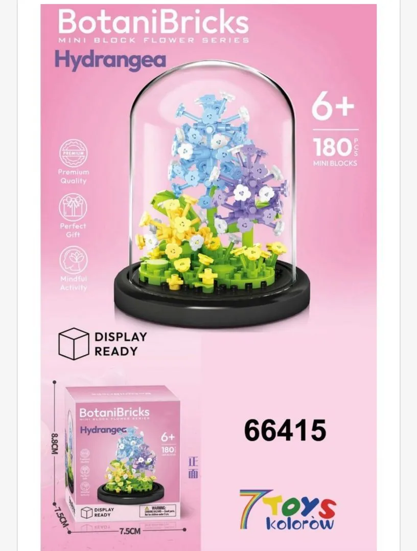 Zestaw klocków BotaniBricks Hydrangea Mini Block Flower 180 el.