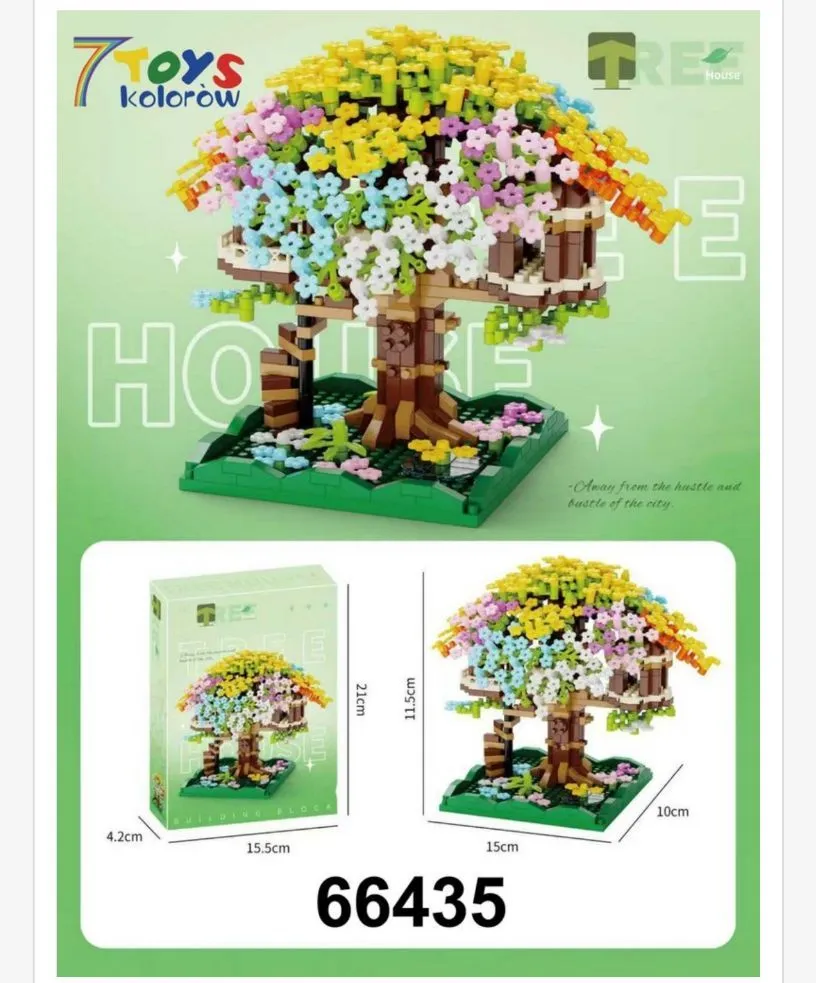 Zestaw klocków Kwiatowe Drzewo Kolorowe 66435