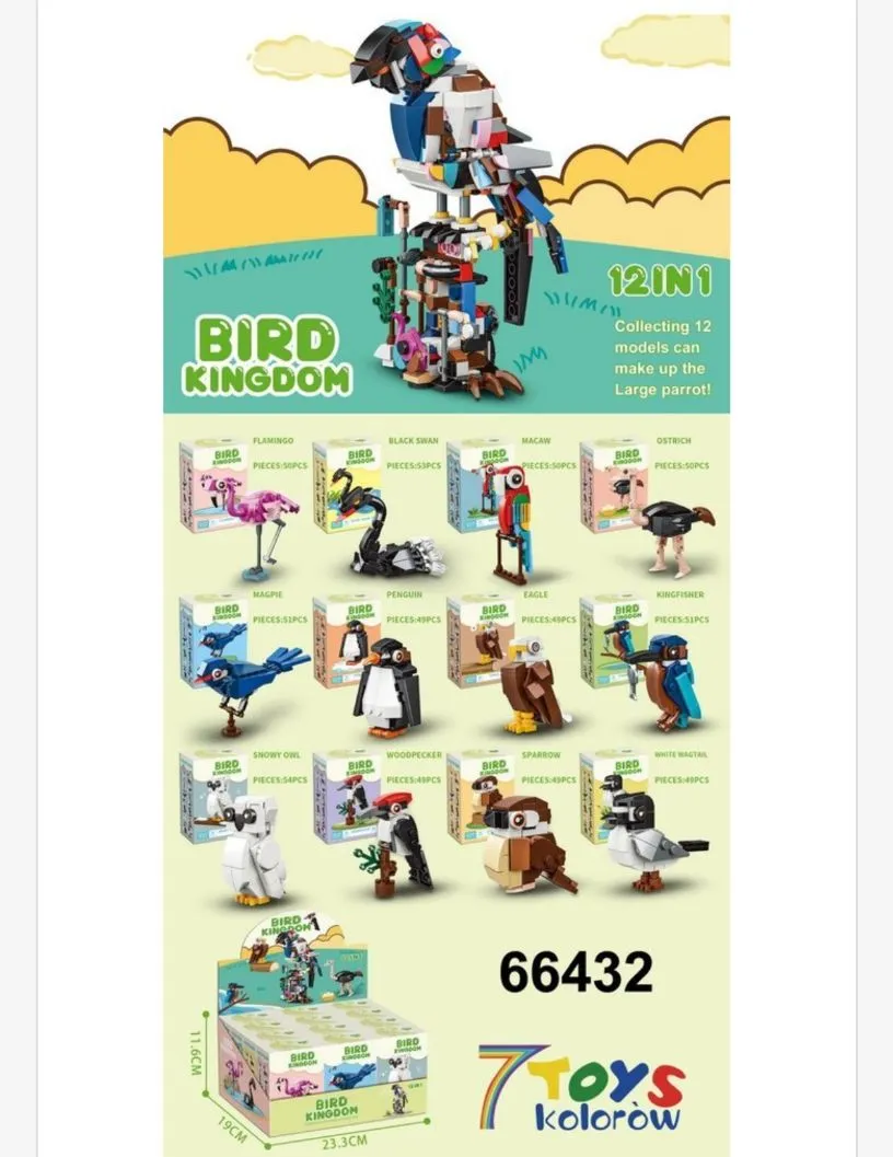 Zestaw klocków Bird Kingdom 12w1 66432