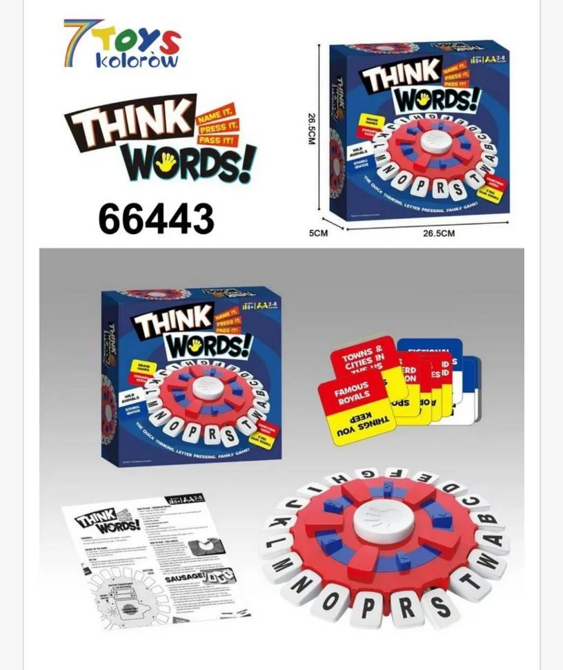Think Words! Gra słowna 7Toys Kolorow 66444