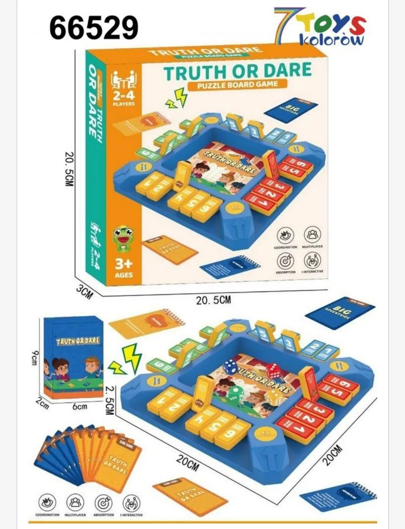 Gra planszowa Truth or Dare 2-4 graczy, 3+ lat