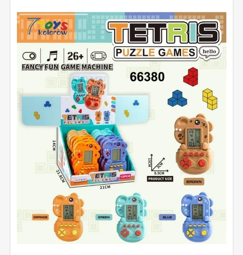 Elektroniczna Zabawka Tetris Puzzle Games 26+ Kolorowa