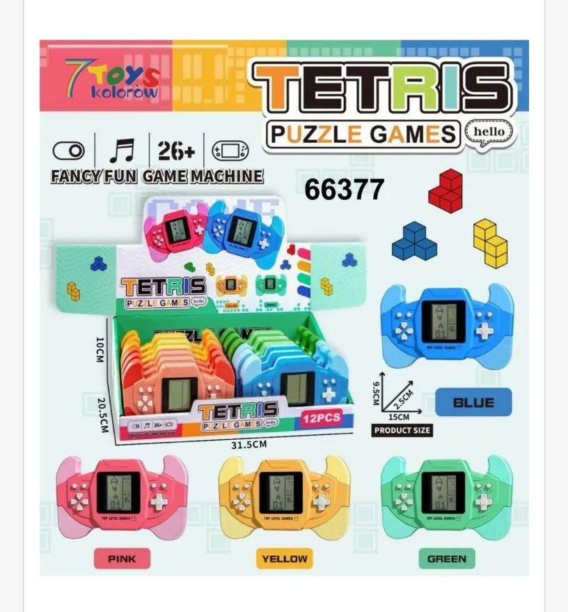 Zabawki Tetris Puzzle Games ręczna konsola 12 szt