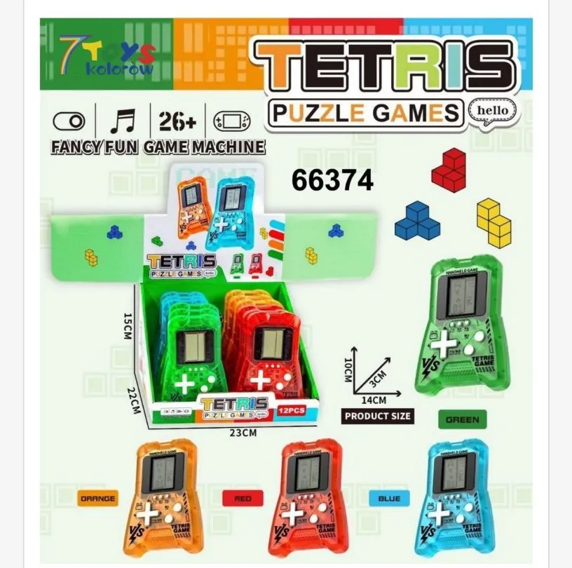 Zabawka Tetris Puzzle Games handheld 26+ mini konsola