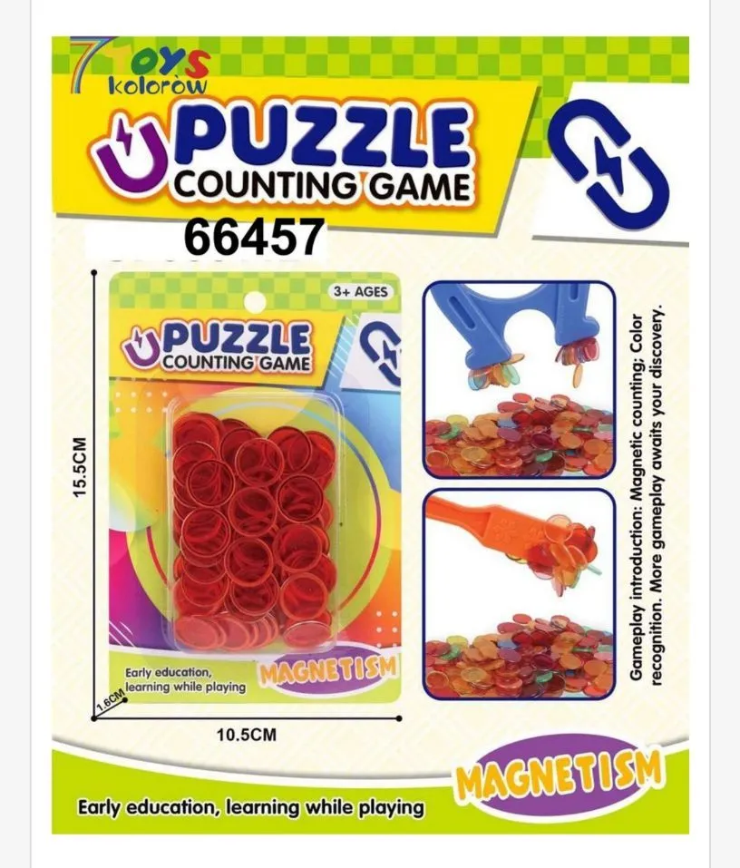 Zabawki Puzzle Counting Game Magnetyczne 3+