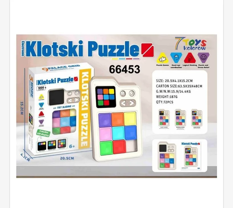 Zabawka logiczna Klotski Puzzle 20x15x3,8 cm