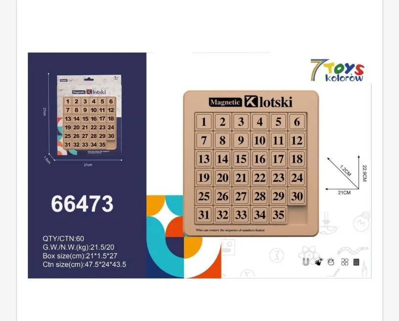Zabawki Magnetic Klotski drewniana plansza magnetyczna