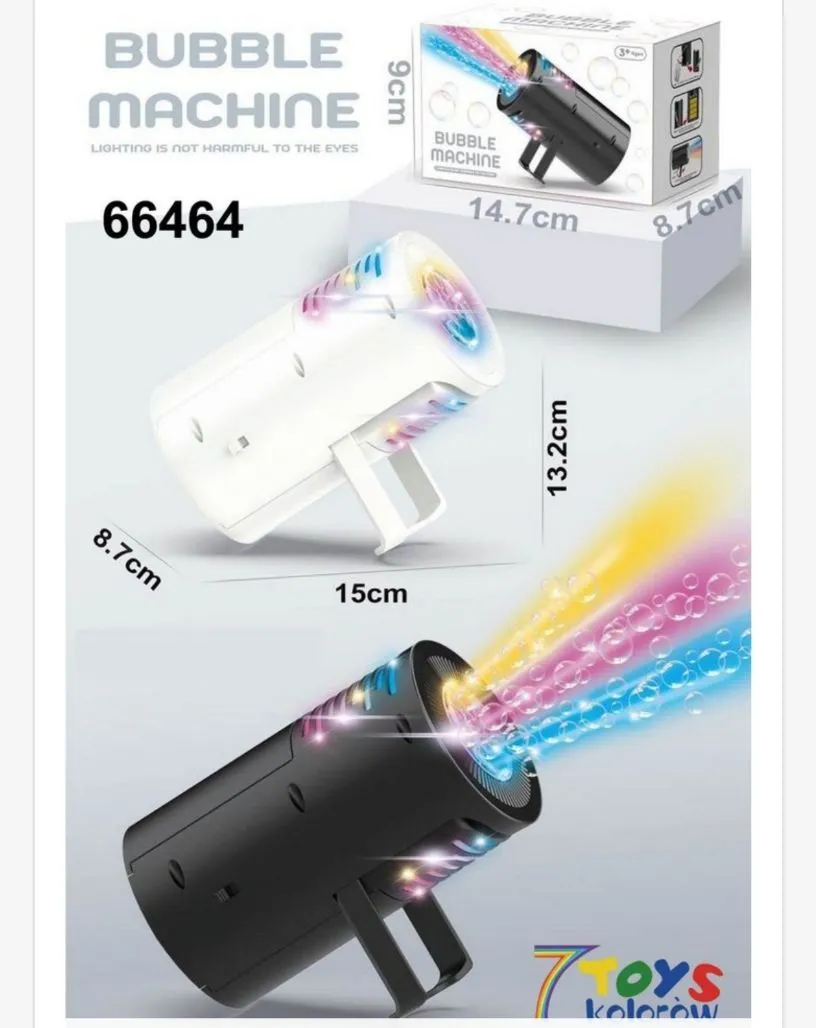 Maszyna do baniek Bubble Machine z oświetleniem LED 14.7cm