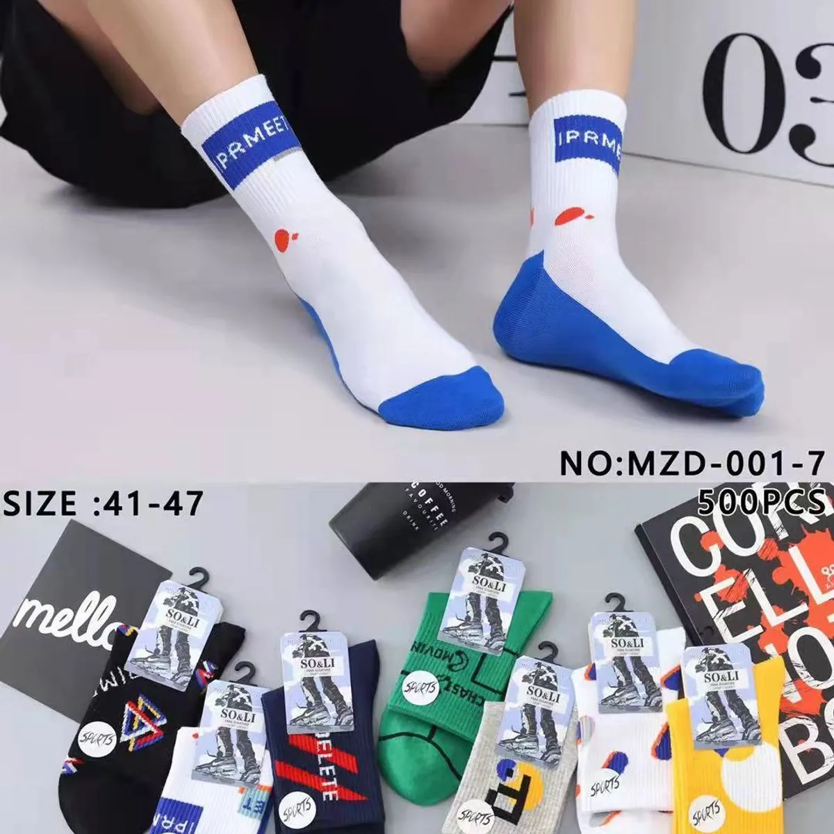 Skarpetki męskie sportowe Size 41-47 NO:MZD-001-7