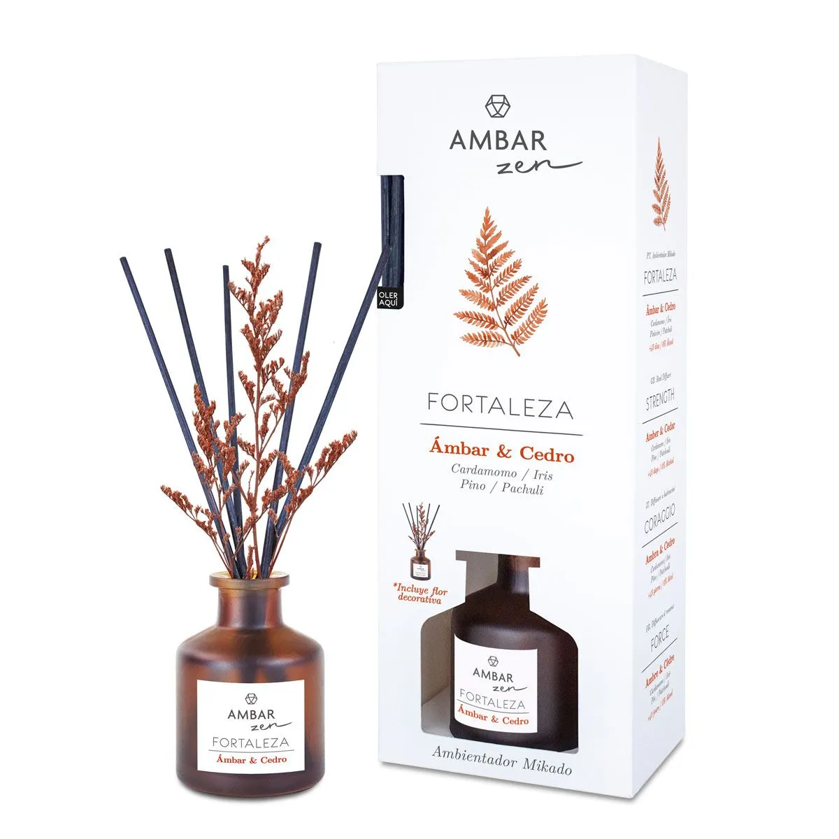 Dyfuzor zapachowy Ambar i Cedro 40ml Fortaleze