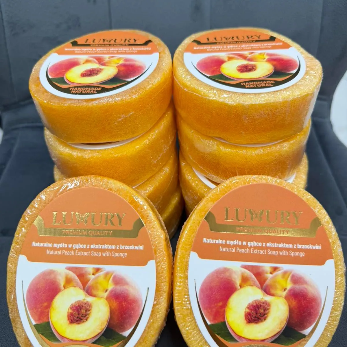 Naturalne Mydło w Gąbce z Ekstraktem Brzoskwiniowego Pure Luxury