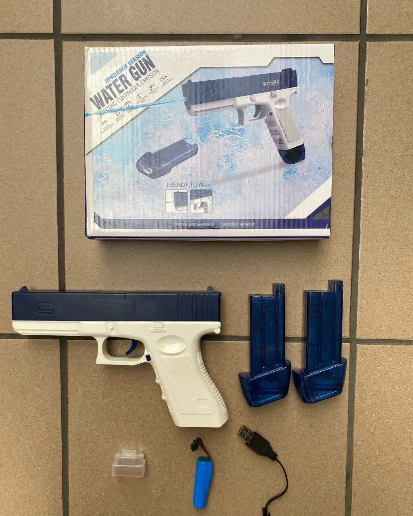 Pistolet na wodę Water Gun replika Glock czarno-biały