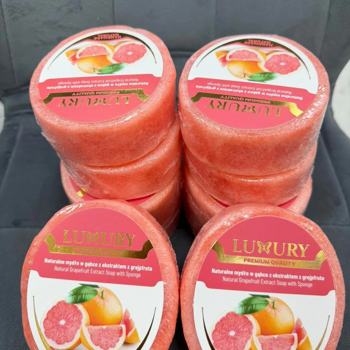 Naturalne Mydło w Gąbce Luxury z Grejpfrutem