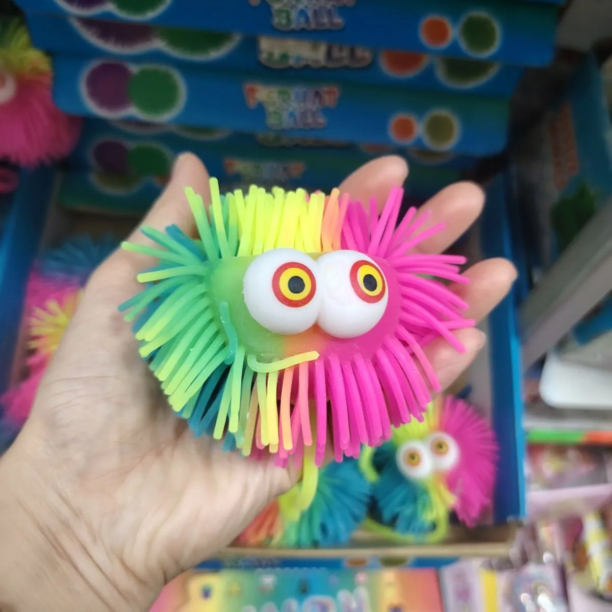 Gniotki Pop It Fidget Ball z oczami, multikolor