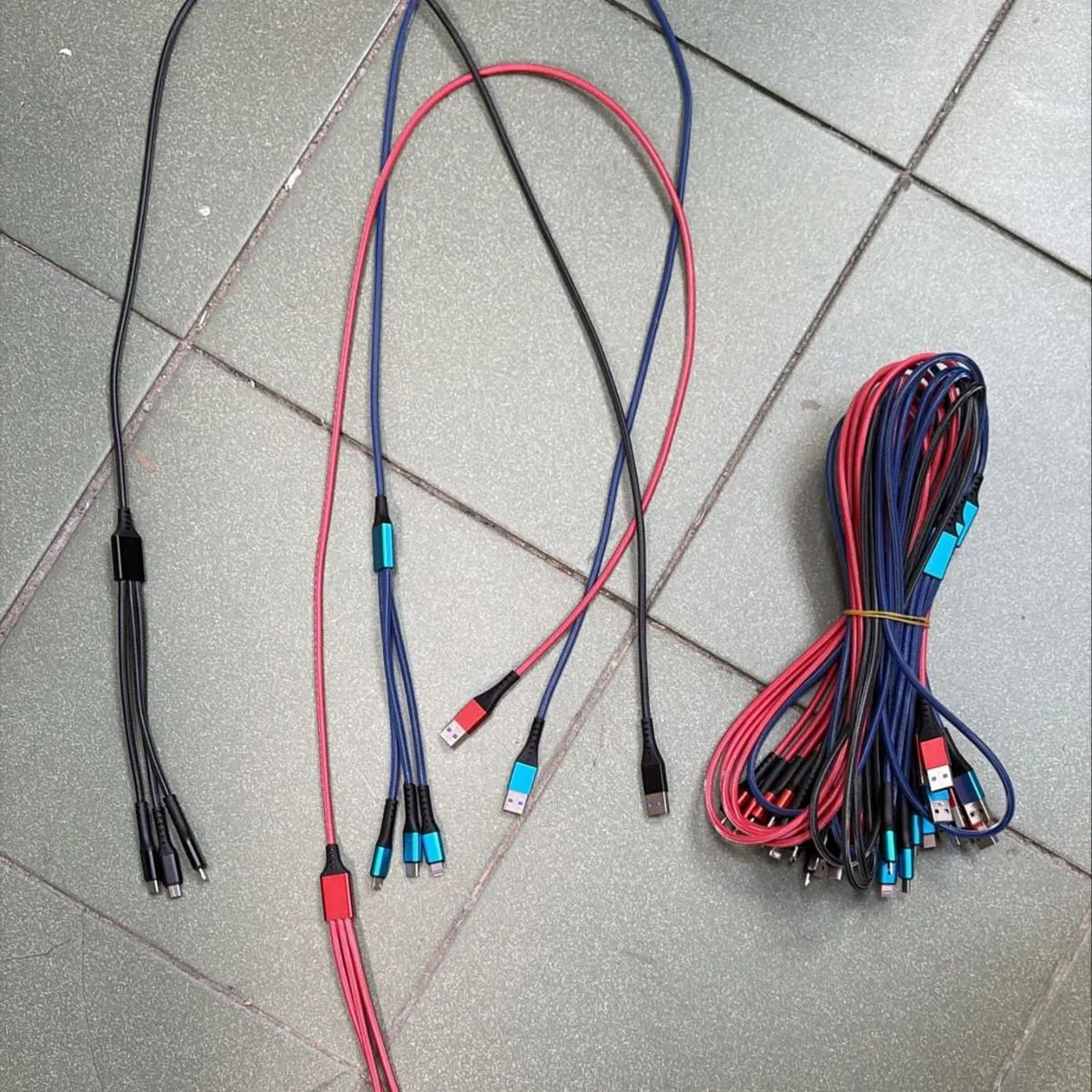 Kabel do Ładowania Telefonu 3w1 USB Type-C Micro USB