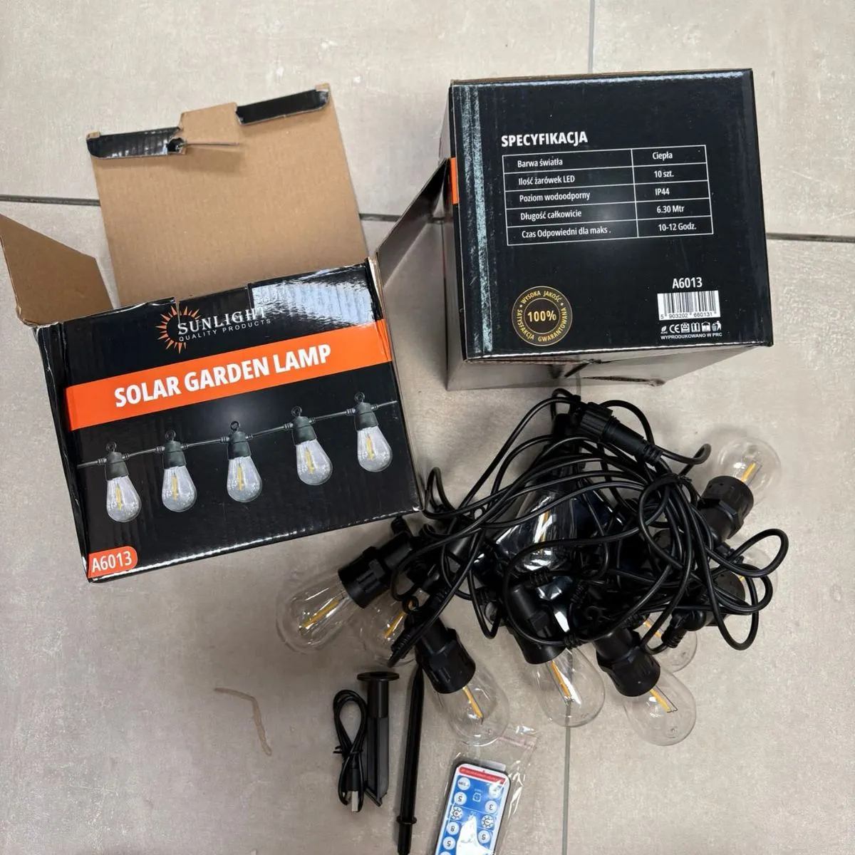 Lampa Girlanda Solarna 10LED 6,3m Sunlight MA613