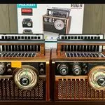 Radio Przenośne Roksan drewniane ze słuchawkami