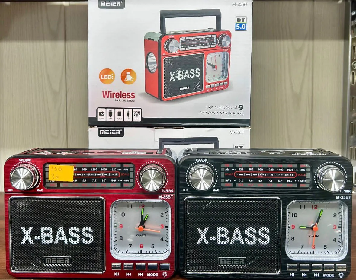 Radio Przenośne MIEIR M-S307 Czerwone i Czarne X-Bass