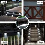 Zestaw 4PCS Solarna Lampa Schodowa Tarasowa LED