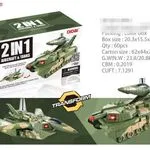 Zabawka 2w1 Samolot i Czołg Transformujący Mighty