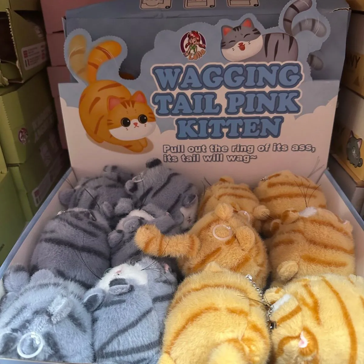 Zabawka Wagging Tail Pink Kitten - machający ogonkiem kociak