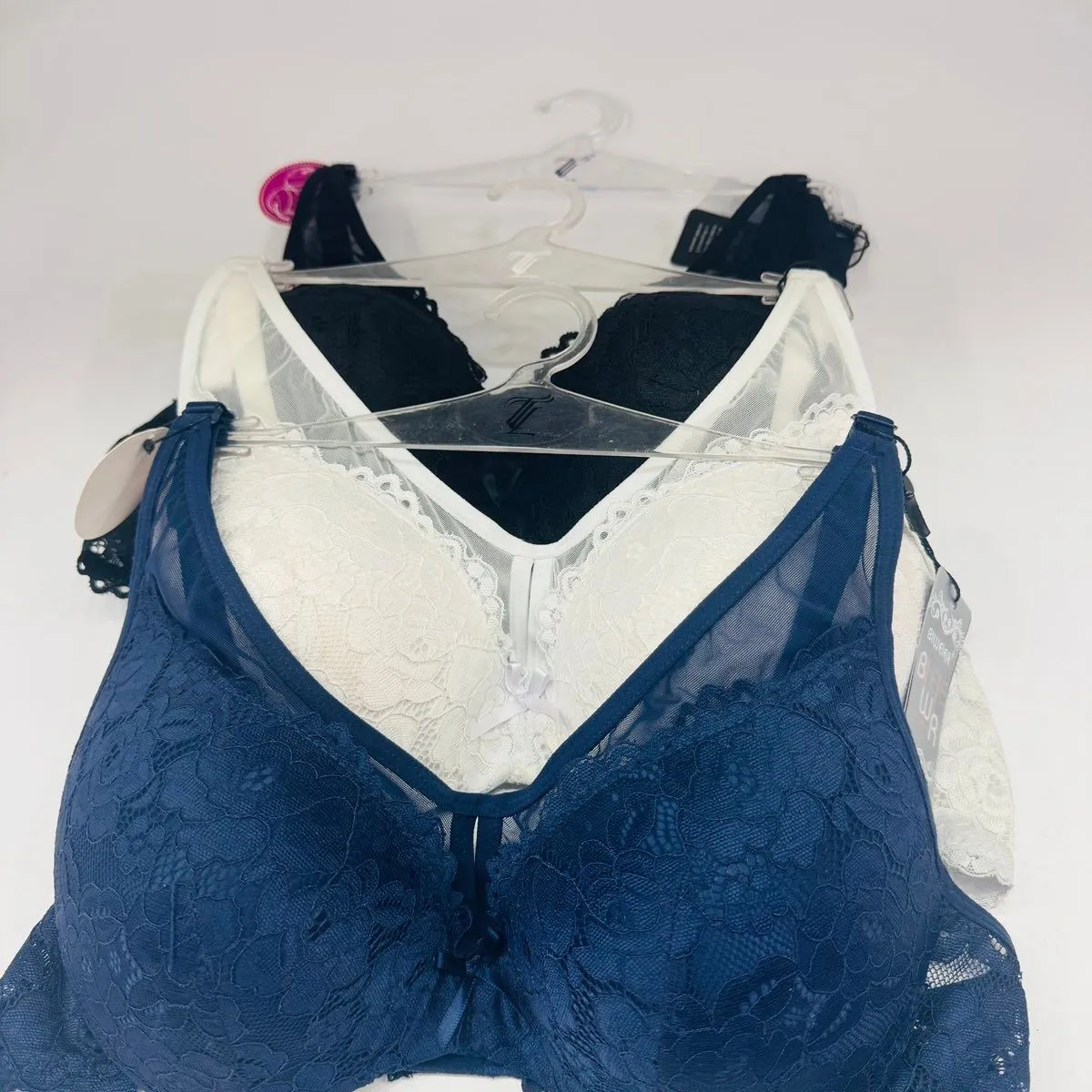 Biustonosz Damski Koronkowy Granatowy/Biały/Czarny SKU 120326-78