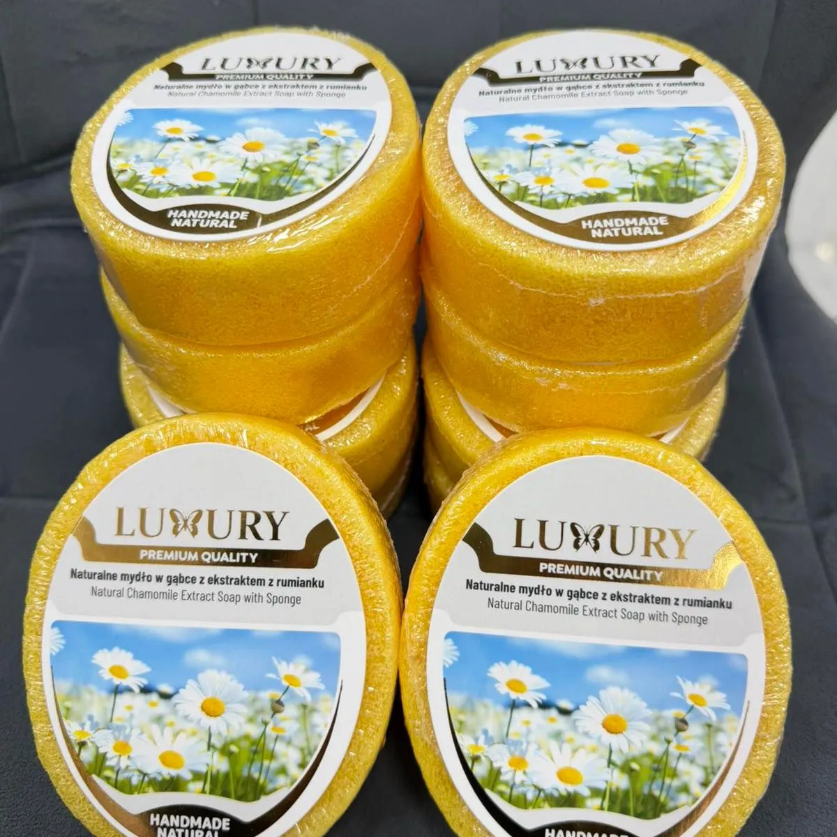 Naturalne Mydło w Gąbce z Wyciągiem z Rumianku Luxury