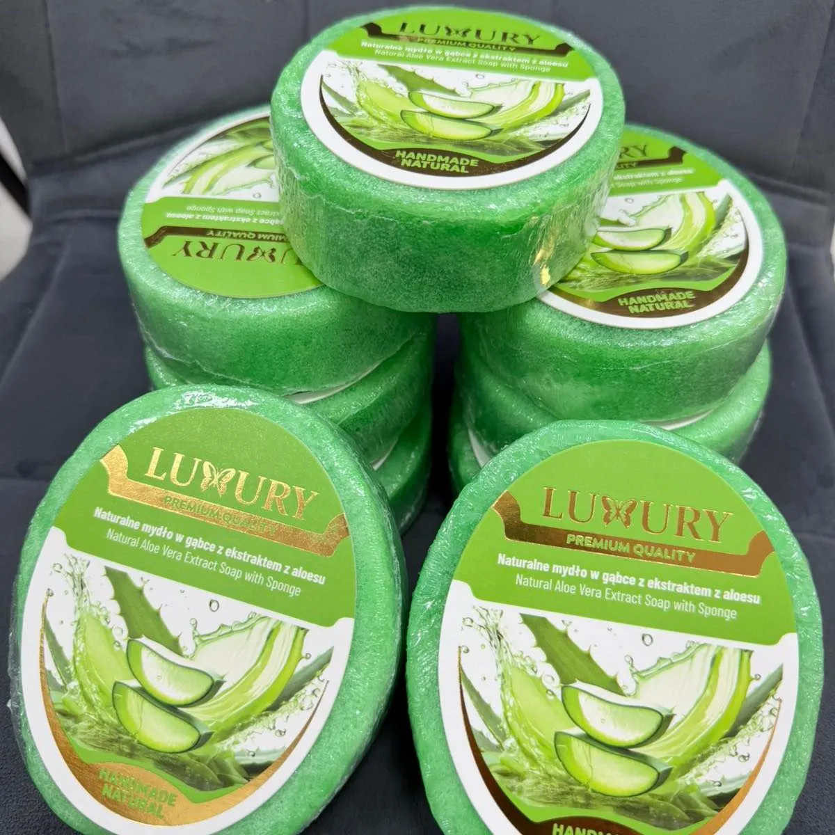 Naturalne Mydło w Gąbce Aloe Vera z Cytryną