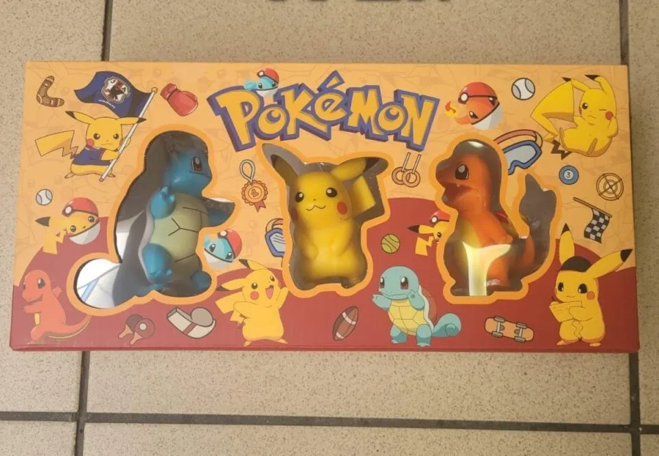 Zabawka Figurki Pokemon Zestaw 6 szt - Pikachu, Charmander, Squirtle