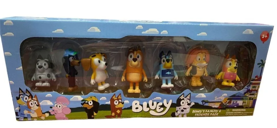 Zabawka Figurki Bluey - Zestaw 6 szt Rodzina i Przyjaciele