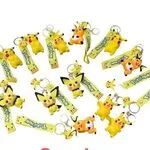 Brelok do Kluczy Pokemon, Figurka 3D z Paskiem, Mix Wzorów, 24 szt.
