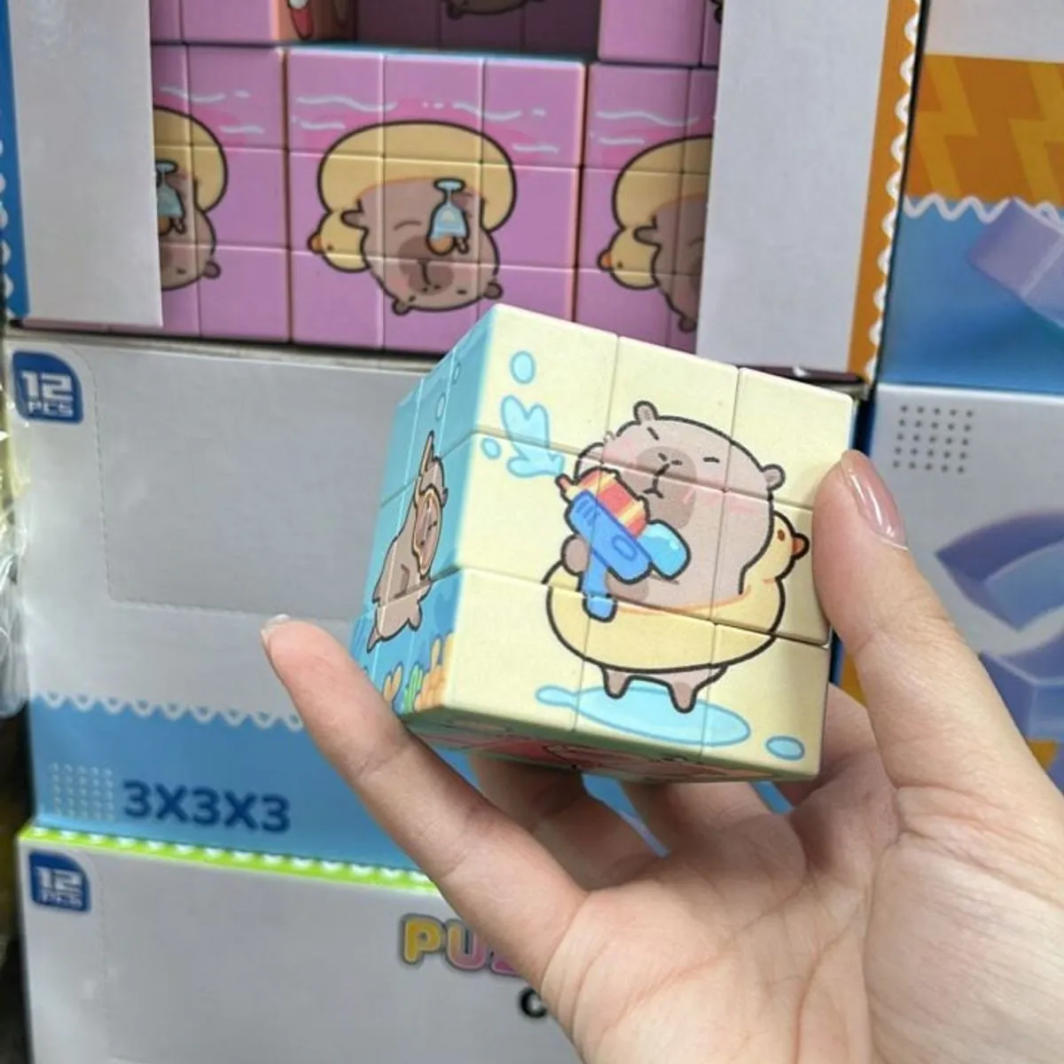 Kostka Rubika Kapybara 3x3x3 - Logiczna, 12 szt.