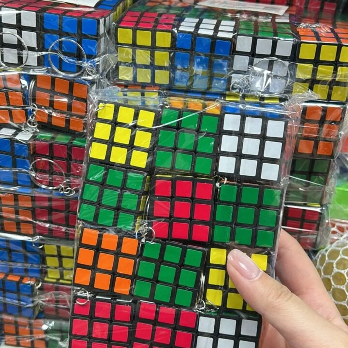 Brelok Magic Cube Kostka Logiczna 3x3 Mini - Zestaw 12 szt.