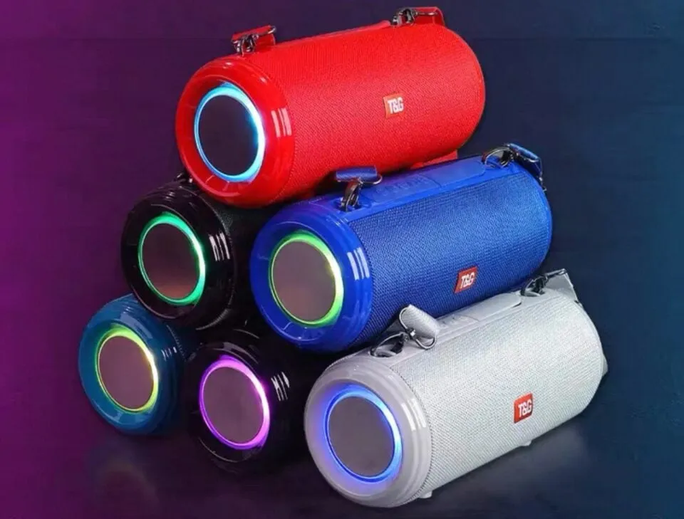 Głośnik Bluetooth T&G z podświetleniem LED RGB - Mix kolorów 6szt