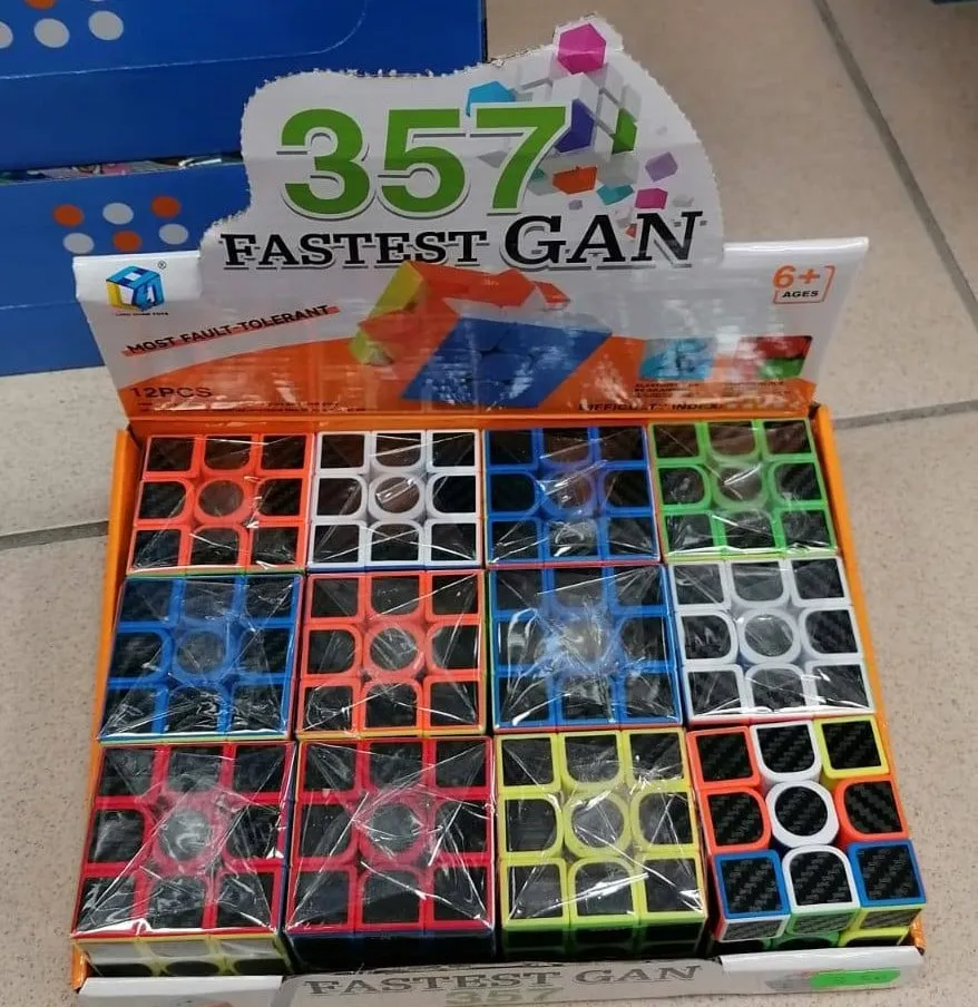 Zabawka Kostka Logiczna 3x3 Carbon 357 Fastest Gan - 12 szt.