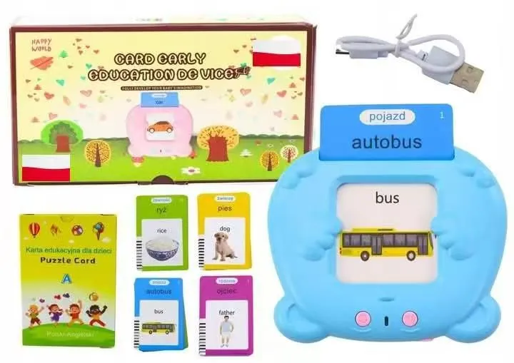Czytnik polsko-angielski kart edukacyjnych USB, 12 szt. Mix